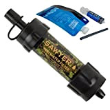Sawyer Mini Filter Sparsets Wasserfilter für Camping Outdoor Hiking Wandern Sport Fitness (SP107 Camoufalge)