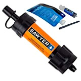 Sawyer Mini Filter Sparsets Wasserfilter für Camping Outdoor Hiking Wandern Sport Fitness (SP103 Orange)