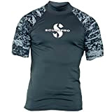 SCUBAPRO Graphite Rash Guard Kurzarm Herren Slim Fit UV-Shirt Collection 2017 (L)