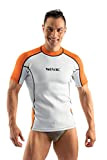 Seac Men's Fit Short 2 mm Neopren-Kurzarmshirt, ideal als Tauchunterwäsche oder als Rash Guard zum Surfen und Schwimmen, weiß/orange, L