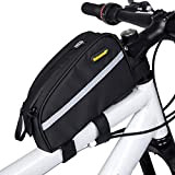 Selighting Fahrradtasche Fahrrad Oberrohrtasche Wasserdicht Rahmentasche für Mountainbike Rennrad (Schwarz)