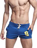 SEOBEAN Herren Low Rise Sport Weiche Running Training Short Pants Large / 79-84cm, 2300 Blue