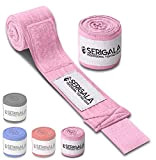 Serigala 4,5m Boxbandagen mit Daumenschlaufe - Halb elastische Bandagen Boxen mit extra breitem Klettverschluss - Kampfsport Bandagen für Thaiboxen, Kickboxen, ...