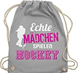Shirtracer Eishockey Trikot Ersatz - Echte Mädchen spielen Hockey - Unisize - Hellgrau - echte mädchen spielen hockey - WM110 ...