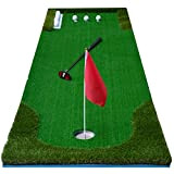 SHUKUILIUDT Puttingmatte Golf Übungsmatte Golf-Praxis-Accessoire-Golf-Mini-Künstliches Green-Putting-Trainer Indoor/Outdoor Golf Putting Green/Mat-Golf-Trainingsmatte beinhaltet das Setzen von Grün