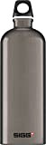 SIGG Traveller Smoked Pearl Trinkflasche (1.0 l), schadstofffreie und auslaufsichere Trinkflasche, federleichte Trinkflasche aus Aluminium, Grey