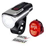 SIGMA Sport - LED Fahrradlicht Set Aura 80 und NUGGET II | StVZO zugelassenes, akkubetriebenes Vorderlicht und Rücklicht