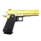 Softair Pistole Rayline Metall RV19 Gold, 1:1, 23cm, 530g, 6mm, Farbe: Gold unter 0,5 Joule ab 14 Jahre