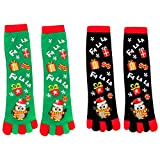SOIMISS 2 Paar Weihnachtssocken lustig flippig Neuheit Socken für Kinder Party Zuhause Weihnachten