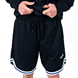 Spalding Herren Birdseye Basketball Netzstoff Shorts, schwarz, Klein