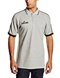 Spalding Herren Polo Shirt Poloshirt, grau-Melange/Schwarz, XL