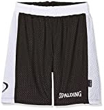 Spalding Jungen Essential Reversible Shorts, Mehrfarbig (Schwarz/Weiß), 140