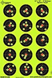 Splatterburst Targets Paket von 25 30,5 x 45,7 cm - 7,6 cm Reaktive Bullseye Ziele - Schüsse platzen hell gelb ...