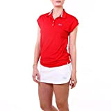 Sportkind Mädchen & Damen Tennis, Golf, Funktions Poloshirt Loose Fit, UV-Schutz UPF 50+, atmungsaktiv, rot, Gr. XXL
