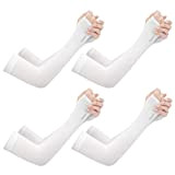 STOBOK Unisex UV Sonnenschutz Arm Ärmel EIS Seide Arm Kühlhülsen für Männer im Freien Frauen, 4 Paare