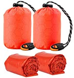 Survival-Schlafsack, Xndryan 2 Packs Notfall-Biwaksack, tragbarer Schlafsack zum Schutz vor Unterkühlung, perfekt für Camping, Wandern, Überleben im Freien