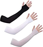 tao pipe 3 Paare UV-Schutz Armlinge, Sonnenschutz Arm Sleeves für Outdoor Aktivitäten für Männer Frauen Kinder Kühlung Arm Warmer Armstulpen(Hände ...
