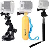 TEKCAM Action Kamera Zubehör Selfie Stativ Saugnapfhalterung Wasserdichter Einbeinstativ schwimmender Handgriff kompatibel mit GoPro Hero 11 10 9 8 7 ...