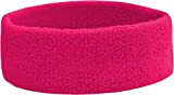 Terry Headband - Frottee Stirnband für Sport & Freizeit Farbe Pink