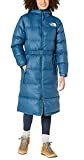 The North Face Damen Nuptse Lange Parka Puffer Jacke mit Gürtel, Monterey Blue, X-Large