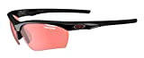 Tifosi Unisex Swank Sunglasses Sonnenbrille, Crystal Black/Enliven Bike Red Lens, Einheitsgröße