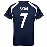 Tottenham Hotspur - Jungen Trainingstrikot aus Polyester - Offizielles Merchandise - Geschenk für Fußballfans - Dunkelblau - Son 7-12-13 Jahre