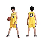TYTF Kind Ärmelloses Basketball Trikot Kleidung Mesh Weste Uniform Oberteil und Shorts Jungen Kinder Sommer Bekleidung Set 1-15 Jahre (Serie4, ...