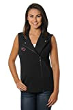UG Apparel NCAA South Carolina Fighting Gamecocks Women's Quilted Moto Vest, Small, Black