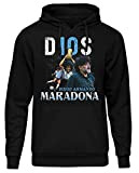 Uglyshirt89 Diego Maradona Kapuzenpullover | Herren Maradona Pullover Dios 10 Argentinien Trikot Hoodie | M1 (M)