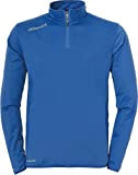 uhlsport Kinder Essential 1/4 Zip Top Sweatshirt, azurblau/Weiß, 164