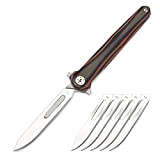 Ultraray Skalpell Klappmesser, G10 Griff, 5 auswechselbare Klingen Figur 60, Taschenmesser, Outdoor Camping Messer, EDC Messer für Männer oder Frauen