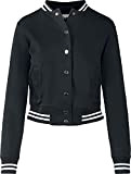 Urban Classics Damen Sweatjacke Ladies College Sweat Jacket,Schwarz,M