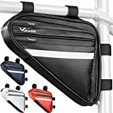 Valkental - Wasserfeste Rahmentasche mit viel Platz - 1,5L Volumen - Fahrradtasche mit Reflektoren und Praktischen Fächern