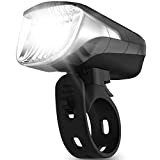 VELMIA Fahrradlicht Vorne StVZO zugelassen mit USB Akku-Betrieb und 8,5h Leuchtdauer I LED Fahrrad Licht regenfest und aufladbar I Front ...