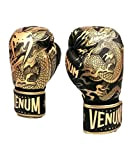 Venum Unisex-Adult Dragon's Flight boksehandsker Boxhandschuhe, Schwarz/Bronze, 12 Oz EU