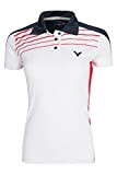 VICTOR Damen Polo-Shirt Function 6212, weiß/rot/blau, 40, 621/4/0