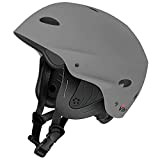 Vihir BMX Helm Wakeboard Helm Skaterhelm Fahrradhelm Herren Damen Jungs & Kinderhelm Wassersport Helm mit Ohrenschützer ABS+Eva (M 54-59CM, Grau)