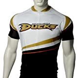 VOmax NHL Anaheim Ducks Women's Cycling Jersey, White, Large