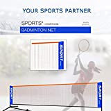 wangza Volleyball Netz für Garten Mobil Tragbares Badmintonnetz Outdoor Volleyball Trainingsnetz Langlebiges Nylon für Tennis Badminton Training Sport 3m/4m/5m/6m