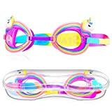 Weewooday Kinder Schwimmbrillen UV-Schutz Taucherbrille Anti Nebel Schwimmen Maske Wasserdicht Kein Auslaufen Badebrille für Mädchen Jungen Kinder Alter 4-8 Jahre ...