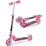 WeSkate Scooter Roller Kinder - Big Wheel Foldable Kick Scooters für Mädchen und Jungen über 3 Jahren, Verstellbarer Griff, Roller ...
