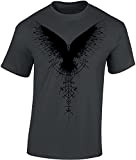 Wikinger Shirt Herren : Schattenrabe - Rabe T-Shirt Wikinger Geschenke für Männer - Wikinger Kleidung (4XL)