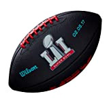 Wilson American Football für Kinder, limitierte Edition NFL 51. Super Bowl, schwarz