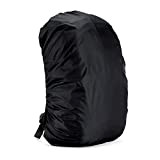 WKTRSM Regenschutz Rucksack Regenhüllen Wasserdichter Regenabdeckung Rucksack Cover für Camping Wandern Klettern (Schwarz,45L-60L)