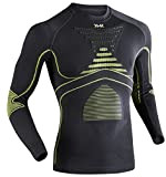 X-Bionic Erwachsene Funktionsbekleidung Man Acc Evo UW Shirt LG SL , I020216, Grau (Charcoal/Yellow), XXL