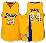 XUANXAI Kind Herren Lakers # 24# 8 Basketball Trikots - Sport Trainingsanzug Shirts Shorts Jugend Studenten High School Sport Schnell ...