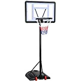 Yaheetech Basketballkorb mit Rollen Basketballständer Basketballanlage Standfuß mit Wasser oder Sand Höheverstellbar 219 bis 279 cm