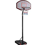 Yaheetech Basketballkorb Mobiler Basketballständer mit Rollen Outdoor Basketballanlage Korbanlage höhenverstellbar von 304 cm bis 353 cm