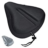 Zacro Exercise Bike Seat, Big Size Soft Wide Gel Bicycle Cushion for Bike Saddle, Comfortable Cover Fits Cruiser and Stationary ...