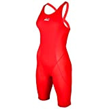 ZAOSU Wettkampf-Schwimmanzug Z-Speed für Damen & Mädchen | Premium Badeanzug mit hoher Kompression für schnelle Schwimmzeiten, Farbe:rot, Größe:104
